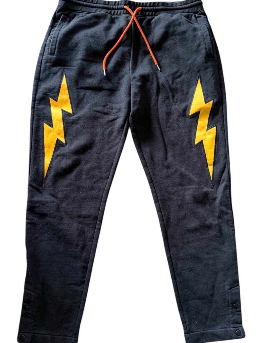 Just Don All City Sweatpants Mens XXL Black Lightning Bolt Excellent Streetwear